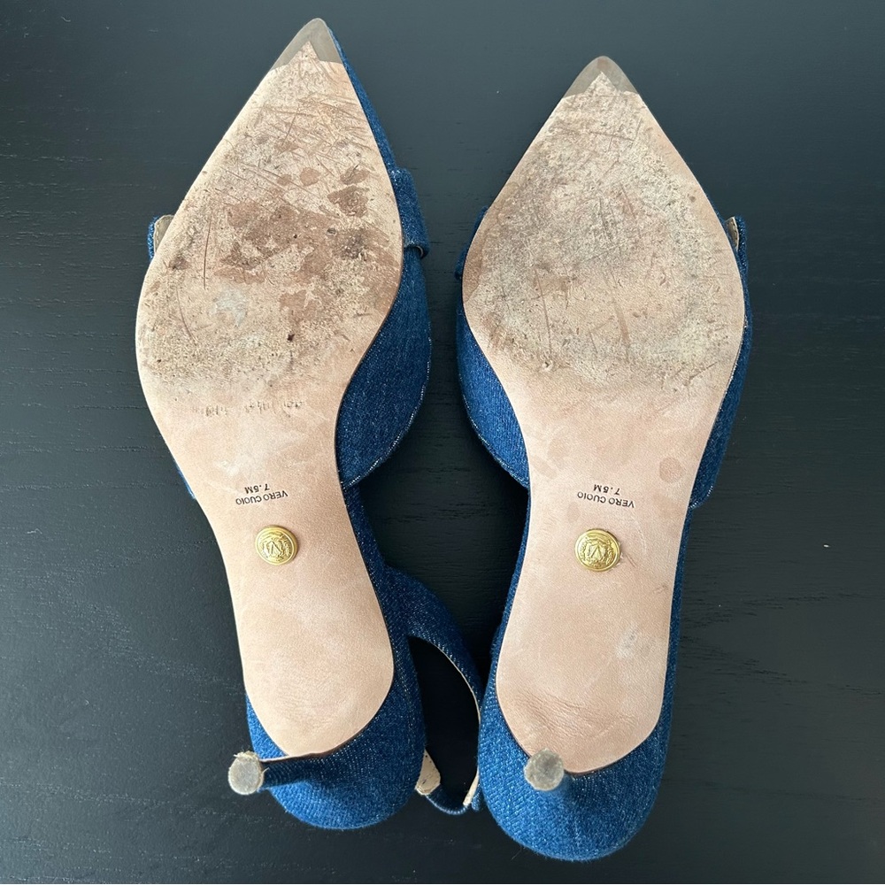 Veronica Beard Roxy Denim Slingback Pump - Picture 8 of 9